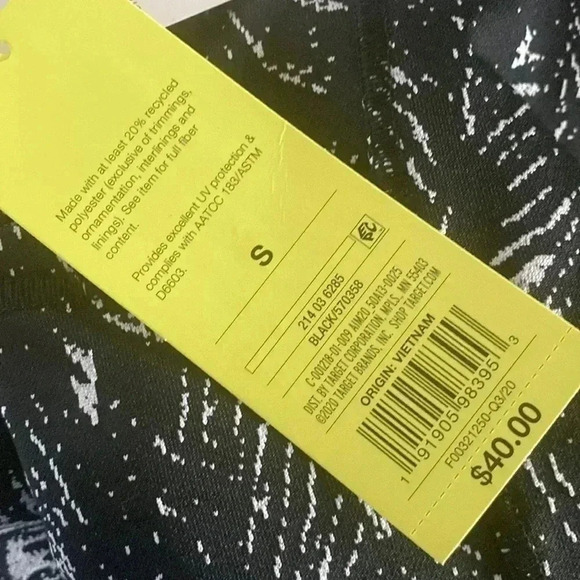 NWT All in Motion High Rise 7/8 Legging Black & White Patterned Size Small - Picture 2 of 8